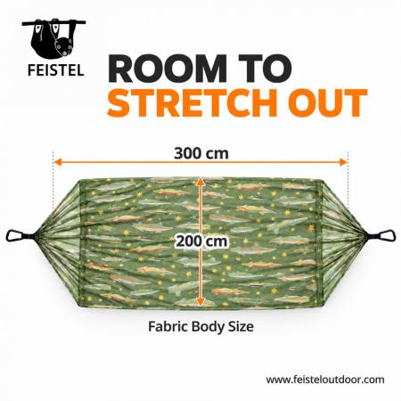 Hamac d'extérieur en nylon parachute, anti-moustiques, pour le camping et la randonnée, capacité 150 kg 