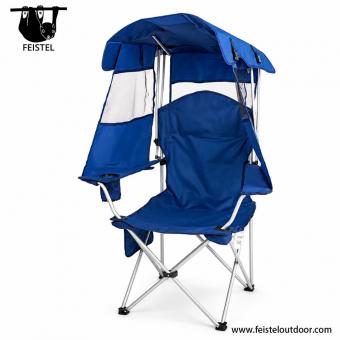 Chaise de camping pare-soleil avec panneaux latéraux en toile moustiquaire