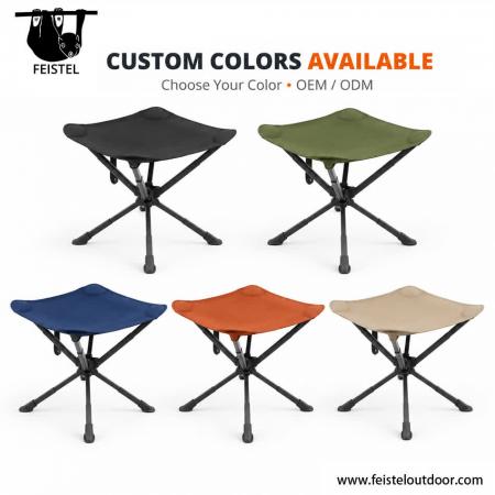 Tabouret surdimensionné à 3 pieds – Grand tabouret de camping trépied pliant avec cadre en aluminium 7075, siège en résille polyester 600D et capacité de 150 kg 