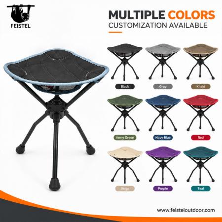 Tabouret compact – Petit tabouret de camping léger de 0,7 kg et mini tabouret de randonnée pliable avec cadre en aluminium 7075 