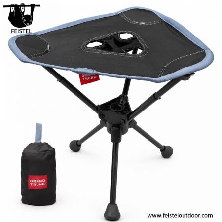 Tabourets légers pour le camping – Tabouret de voyage pliable de 0,57 kg avec structure en aluminium 7075, siège en résille polyester 600D et capacité de 120 kg 